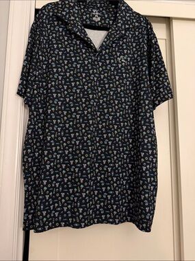 NWOT Rhoback fun printed golf shirt
